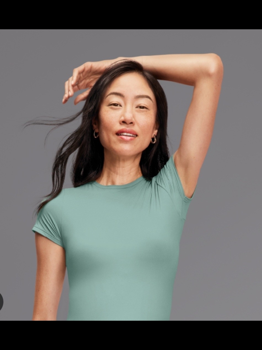 Women's Short Sleeve Crewneck Body Suit Top - Sage Green